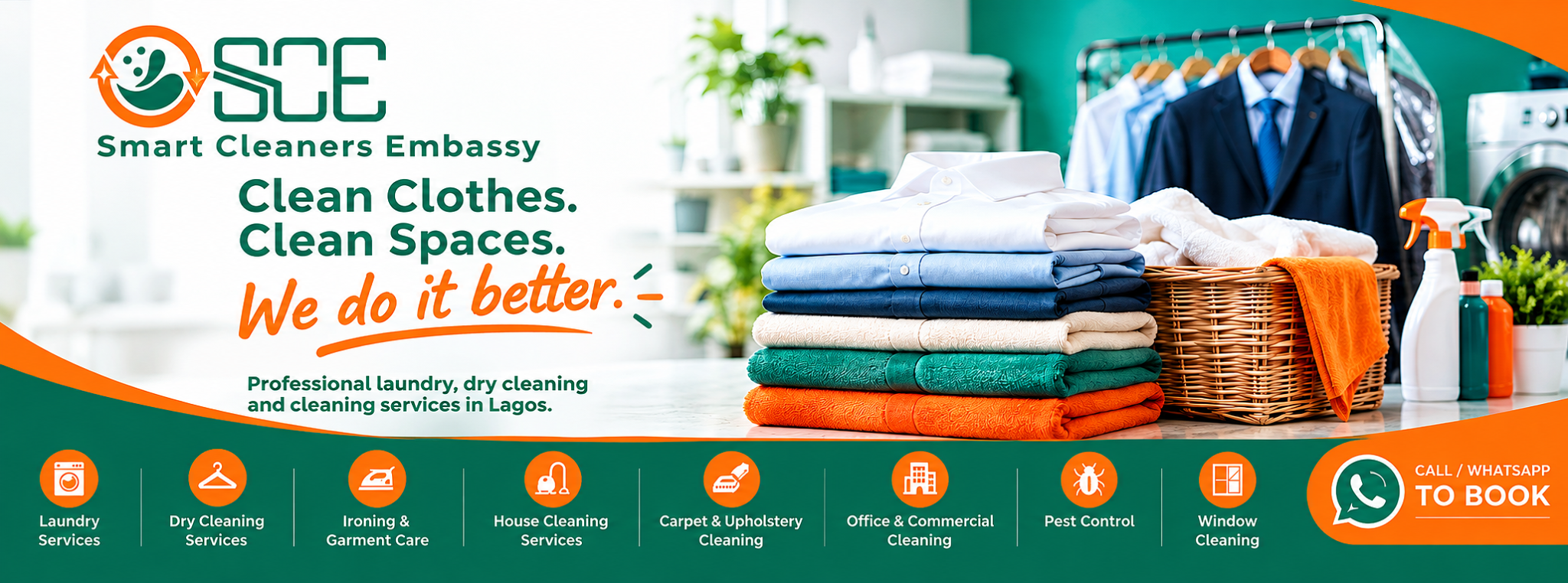 Smart Cleaners Embassy professional laundry setup
